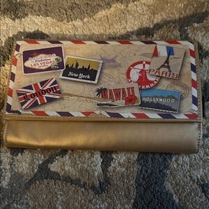 Stylish Gold Travel Clutch